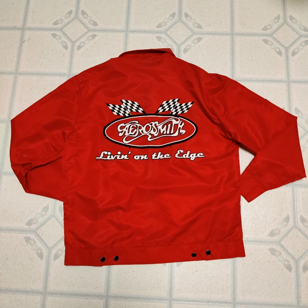 * Host Pick * Vintage Aerosmith Lightweight Tour Jacket 🎉🤘🤘 - Picture 2 of 8